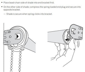 Levolor Spring-Loaded Roller Shade End Plug for 1 1/2" Tubes