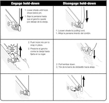 Bali and Graber Hook and Pin Hold Down Bracket for Outdoor Solar & Roller Shades