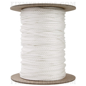 2.2mm String/Cord for Blinds and Shades - White - Soft Braid for Vertical Blinds & Pull Cords