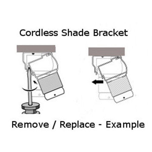 Bali and Graber Mounting Bracket for Cordless and Cord Loop Operated Cellular Shades with a 2 1/8" Headrail