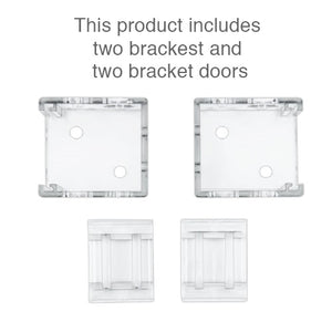 Plastic Box Mounting Brackets for 1" Mini Blinds With 1" x 1" Headrail