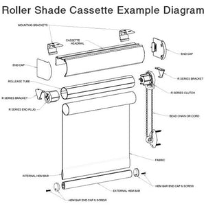Rollease R-Series R16 Cassette Mounting Brackets for Roller Shades - CRUBKT53L