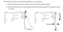 Hunter Douglas Valance Bracket for Grandover Faux Wood Valances on Vertiglide Cellular Shades