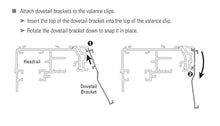 Hunter Douglas Valance Bracket for Grandover Faux Wood Valances on Vertiglide Cellular Shades