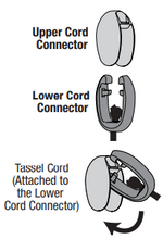 Hunter Douglas Ultraglide Cord Connector - Upper Portion