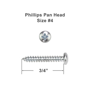 Size #4 Self-Tapping Pan Head Screw for Hold Down Brackets - 3/4" Long