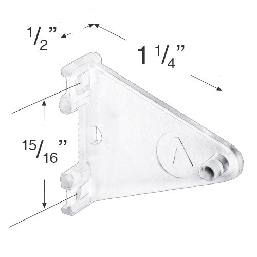Plastic Hold Down Bracket with an Integrated Pin for 2" Blinds Fix My Blinds