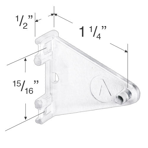 Plastic Hold Down Bracket with an Integrated Pin for 2