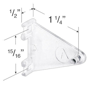 Plastic Hold Down Bracket with an Integrated Pin for 2" Blinds