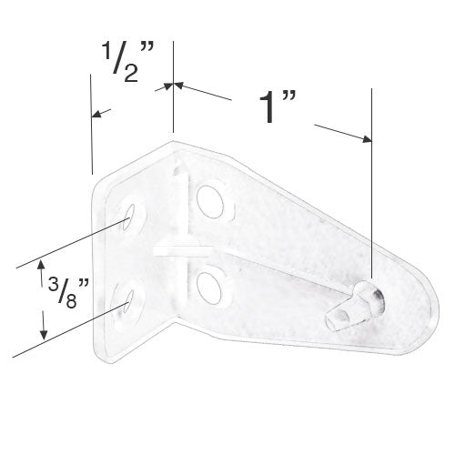 Plastic Hold Down Bracket with Integrated Pin for 1" Mini Blinds Fix My Blinds