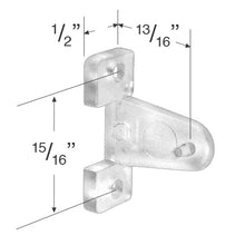 Plastic Hold Down Bracket with an Integrated Pin for Mini Blinds & Honeycomb Shades