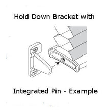 Plastic Hold Down Bracket with an Integrated Pin for Mini Blinds & Honeycomb Shades