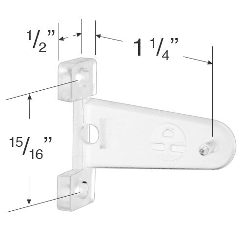 Hunter Douglas Plastic Hold Down Bracket with an Integrated Pin for 2
