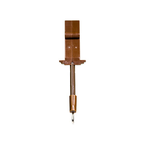 High Profile Wand Tilt Mechanism with a 1/4" Square Hole for Horizontal Blinds - Brown - Extra Long Shaft
