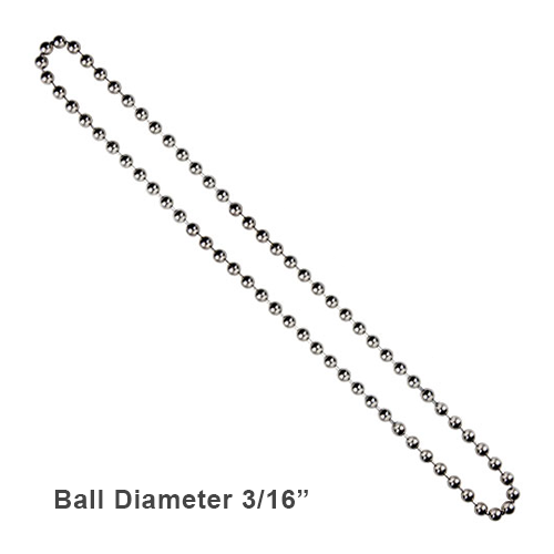 Size 10 Continuous Metal Bead Chain Loop for Roller Shades Nickel