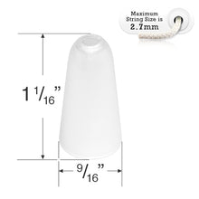 Small Plastic Tassel - Translucent White