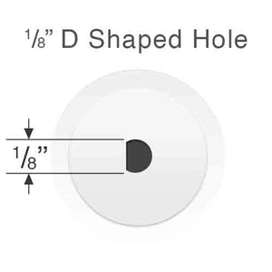 Tilt Mechanism with 1/8" D Shaped Hole for Mini Blinds