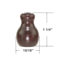 Decorative Wooden Tassel for Blinds and Shades - Dark Cherry