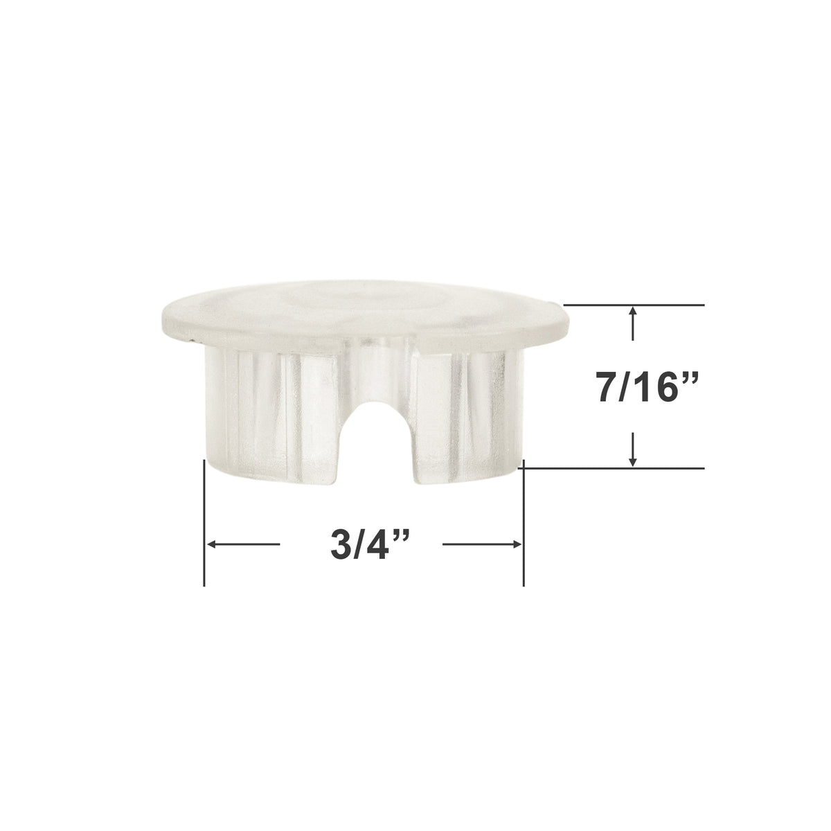 Horizontal Blinds Bottom Rail Cord Button Plugs – 12-Pack, Choose 9/32”, 1/2”, Or 3/4” Diameter, White Or Clear, Fix Ladder Cord Holes - View #4