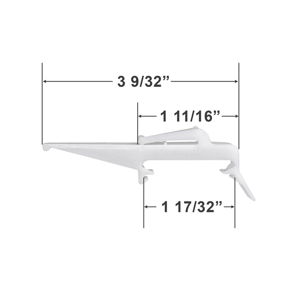 Old Style Hunter Douglas Valance Clip for PermAlign and PermaTrak Vertical Blinds - Longer Length