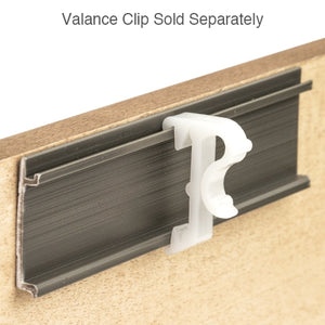 1" Hidden Valance Clip for Wood and Faux Wood Valances - White