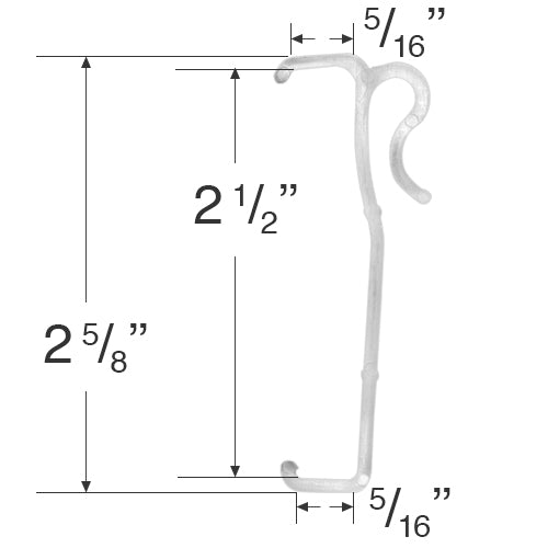 2.5" Valance Clip for Wood and Faux Wood Valances