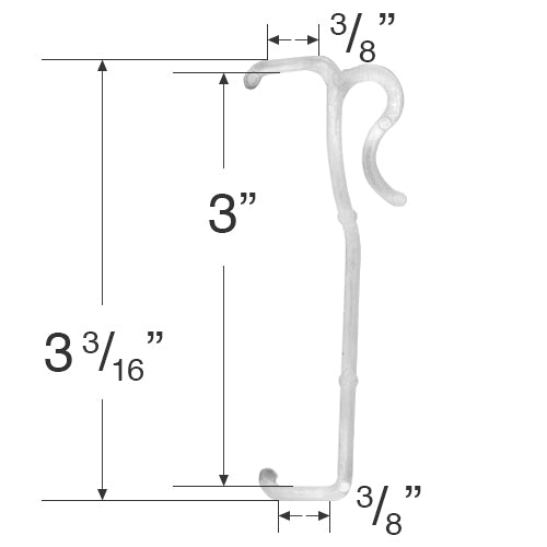 3" Valance Clip for Wood and Faux Wood Valances
