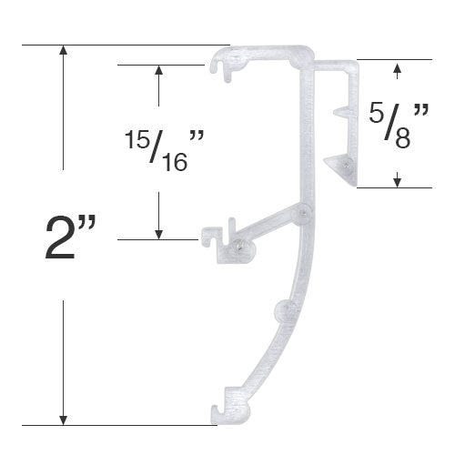 Valance Clip for 1" Mini and 2" Wood & Faux Wood Horizontal Blinds