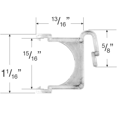 Springs Window Fashions Hidden Valance Clip for Horizontal Wood Blinds
