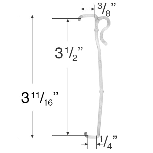 3 1/2" Valance Clip for Wood and Faux Wood Valances