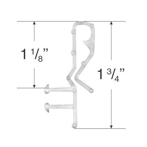 Slotted Groove Valance Clip for Wood & Faux Wood Valances - 1 3/4" Long