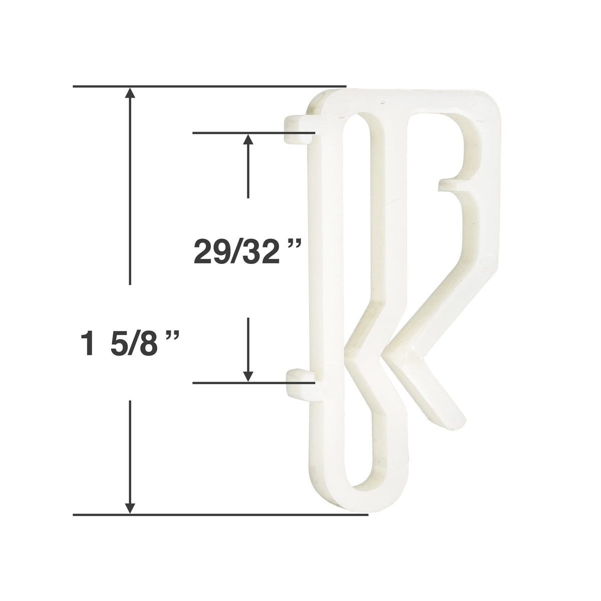 Hidden Valance Clip for Wood and Faux Wood Valances With a Mounting St