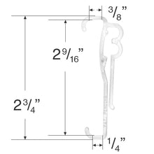 Valance Clip for 2 9/16