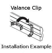 Levolor Twist-Style Valance Clip for 2" and 2 1/2" Blinds with a Cord Tilt Mechanism