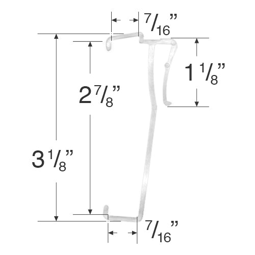 Valance Clip for 2 7/8" and 3" Wood and Faux Wood Valances