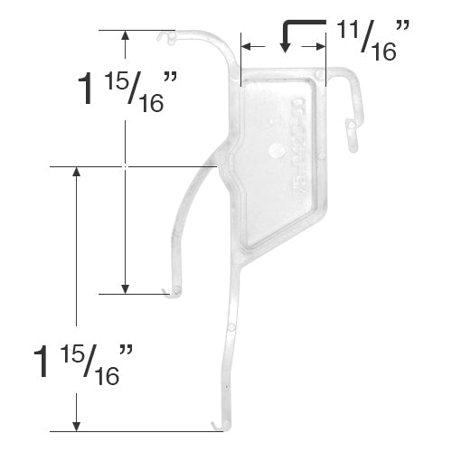 Graber and Bali Valance Clip for 2" Aluminum and Vinyl Venetian Blinds