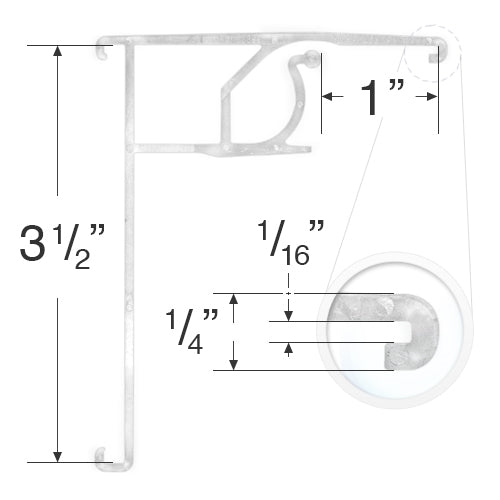 Valance Clip for Vertical Blinds with 1" Wide Headrails