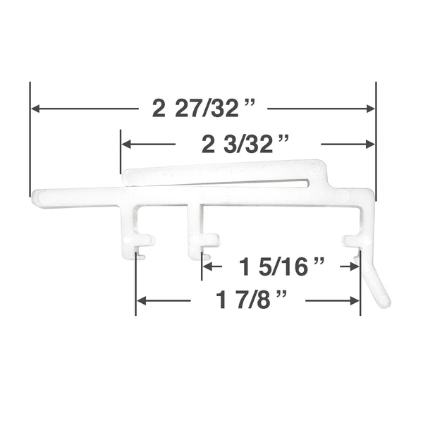 Valance Clip for Vertical Blinds with 1 3/8" and 1 7/8" Wide Headrails