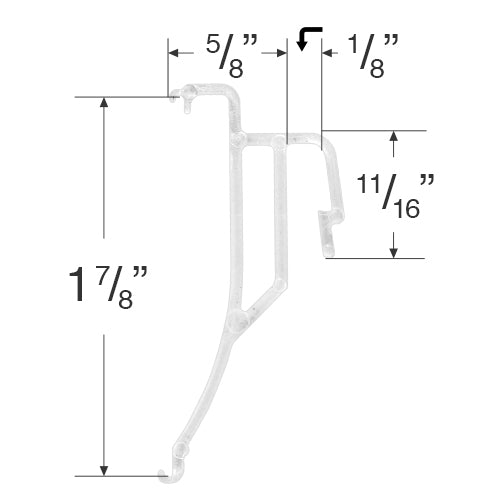 Graber and Bali Valance Clip for 2" Aluminum and Vinyl Venetian Blinds