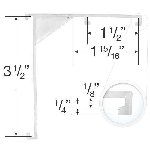 Graber and Bali Valance Clip for Vertical Blinds with 1 1/2" Wide Headrails