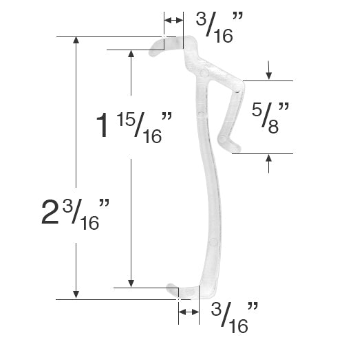 Valance Clip for 2" Horizontal Blinds