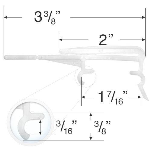 Graber and Bali Valance Clip for G-85 Dura-Vue Vertical Blinds