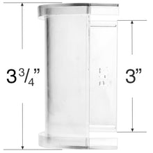 Rounded Valance Corner for Vertical Blinds - Clear Plastic