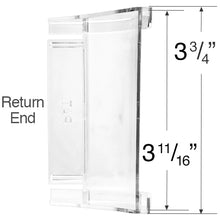 Rounded Valance Corner for Vertical Blinds - Clear Plastic