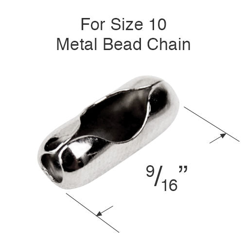 Metal Bead Chain Connector for Size #10 Chain