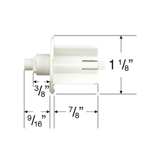 Rollease Skyline Series Roller Shade Pin End for 1 1/8" Tubes - SLPEV01W