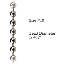 Size #10 Metal Bead Chain for Roller Shades & Vertical Blinds