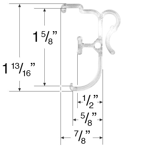 Hidden Valance Clip for Wood Valances - Shorter Style
