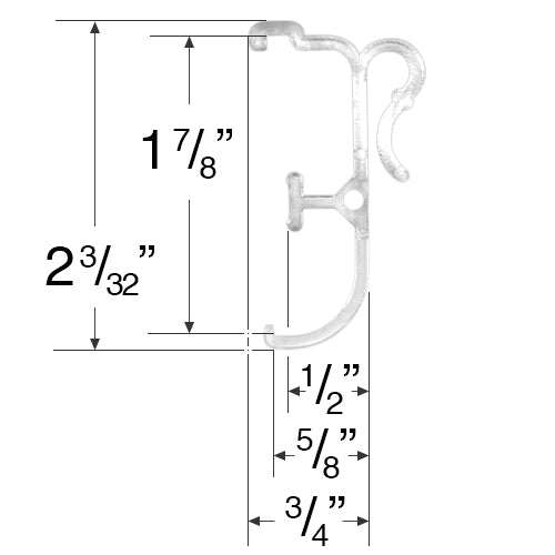 Hidden Valance Clip for Wood Valances - Longer Style