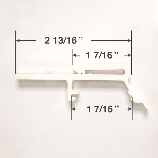 Hunter Douglas Valance Clip for PermAlign and PermaTrak Vertical Blinds - Shorter Length